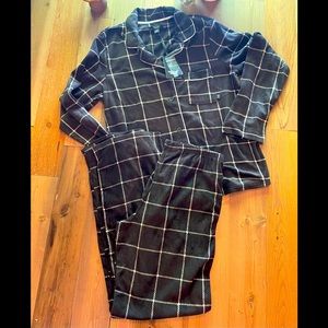 Vera Wang Sleep/Jog/ Lounge Set black and white windowpane Pajama set NWT~medium